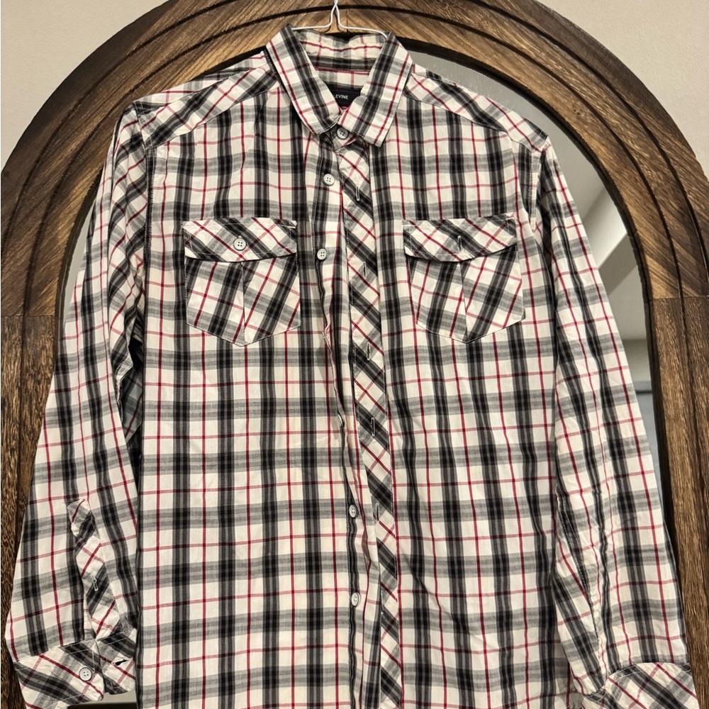 Adam Levine Collection Black and Red Polo Shirt